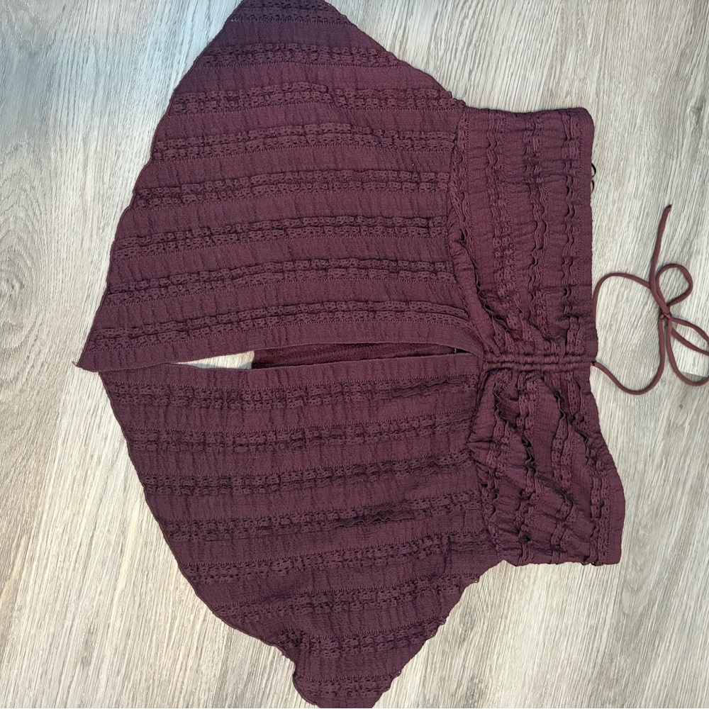 Urban Outfitters Maroon Strapless Top